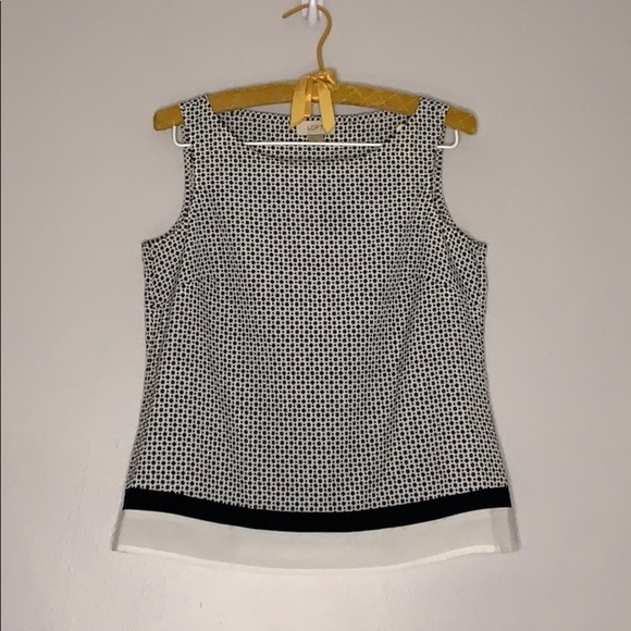 Ann Taylor Loft Petite Diamond Circle Print tank top women’s small - Picture 1 of 8